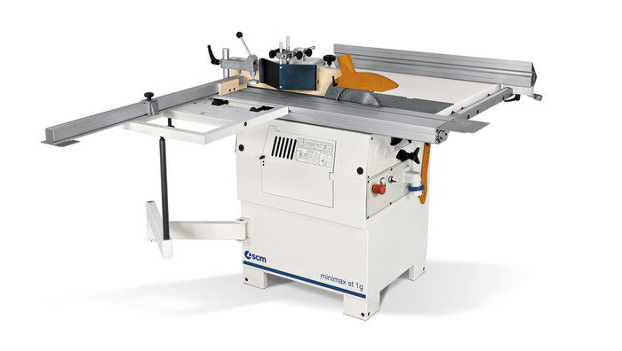 SCM minimax kombinierte Kreissäge-Kehlmaschine st 1 genius, Holzbearbeitungsmaschine, Holzmaschine, Arthur Bründler AG, Ebikon, Tischlermaschine, Sägeaggregat, perfekte Schnittergebnisse 